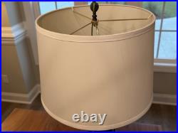 Vintage Lighthouse Style Base Metal Table Lamp with Ornate Slag Glass 1920's