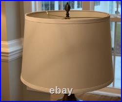 Vintage Lighthouse Style Base Metal Table Lamp with Ornate Slag Glass 1920's