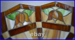 Vintage MCM Slag Glass Brass Table Lamp Large 29