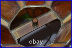 Vintage MCM Slag Glass Brass Table Lamp Large 29 Vintage MCM Slag Glass Brass Table Lamp Large 29