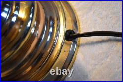 Vintage MCM Slag Glass Brass Table Lamp Large 29