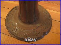 Vintage Miller 6 Slag Glass Lamp Beautiful Green Glass