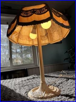 Vintage Miller Slag Glass Table Lamp