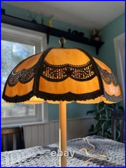 Vintage Miller Slag Glass Table Lamp