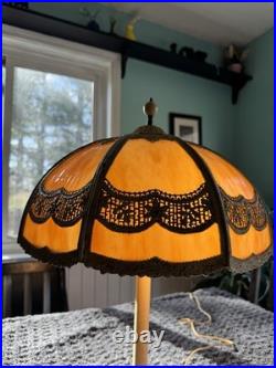 Vintage Miller Slag Glass Table Lamp