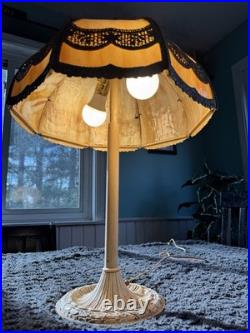 Vintage Miller Slag Glass Table Lamp