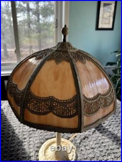 Vintage Miller Slag Glass Table Lamp
