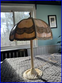 Vintage Miller Slag Glass Table Lamp