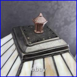 Vintage Mission Arts Crafts Style 22 Stained Glass Table Lamp Slag Light a