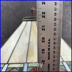 Vintage Mission Arts Crafts Style 22 Stained Glass Table Lamp Slag Light a