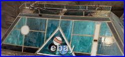 Vintage POOL TABLE Lamp PARTS/REPAIR SLAG Glass MULTI COLOR 40 X 19 PLZ READ