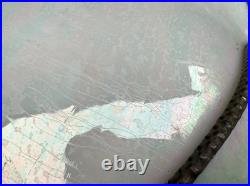 Vintage Pair Mother Of Pearl Slag Glass Tiffany Wall Sconce Lamp Shade Light