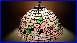 Vintage Pink vs. Mauve Lit/Unlit Slag Stained Glass Shade on Metal Base Lamp