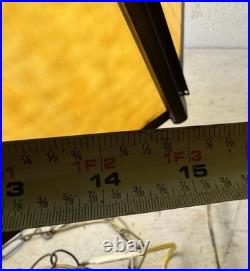 Vintage Slag Glass Hanging Oil Light Fixture Brass Tone Swag Hurricane Lamp