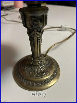 Vintage Slag Glass Lamp 11 Inches Tall