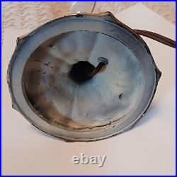 Vintage Slag Glass Lamp Lavender Purple Small 15 Inch Cream Metal Cottagecore