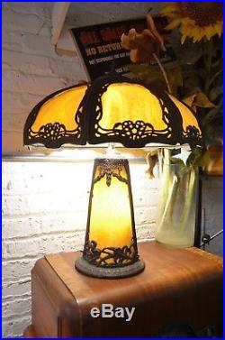 Vintage Slag Glass Lamp by Cleveland Lamp Co