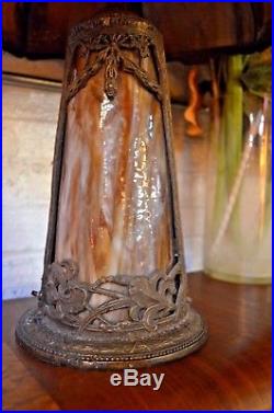 Vintage Slag Glass Lamp by Cleveland Lamp Co
