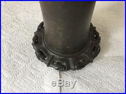 Vintage Slag Glass Reverse Painted Shade Lamp Base Signed HANDEL
