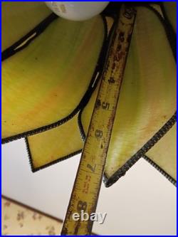 Vintage Slag Glass Shade Lotus Or Tulip Art Nouveau