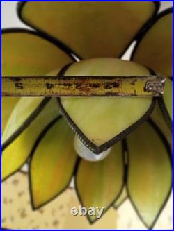 Vintage Slag Glass Shade Lotus Or Tulip Art Nouveau