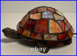 Vintage Slag Glass Turtle Night Light 9 in Vintage Slag Glass Turtle Night Light 9 in