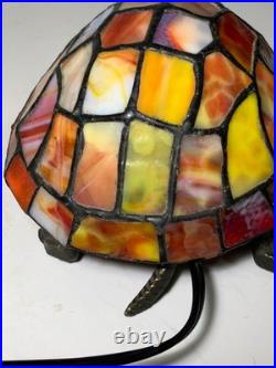 Vintage Slag Glass Turtle Night Light 9 in Vintage Slag Glass Turtle Night Light 9 in