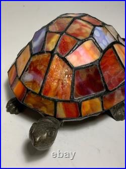 Vintage Slag Glass Turtle Night Light 9 in Vintage Slag Glass Turtle Night Light 9 in
