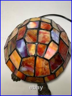 Vintage Slag Glass Turtle Night Light 9 in Vintage Slag Glass Turtle Night Light 9 in