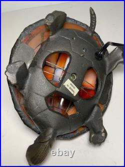 Vintage Slag Glass Turtle Night Light 9 in