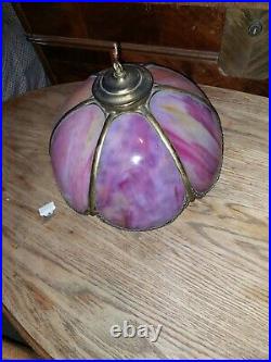 Vintage Slag Glass chandelier Lamp