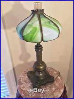 Vintage Slag glass & Brass Night Lamp