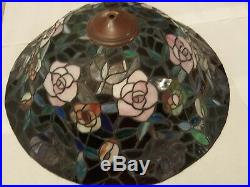Vintage Tiffany Style Slag Glass Lamp Shade