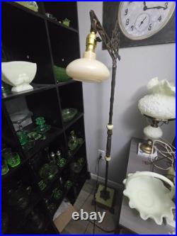 Vintage Uranium Slag Glass Stand Up Floor Lamp