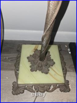 Vintage Uranium Slag Glass Stand Up Floor Lamp