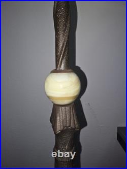 Vintage Uranium Slag Glass Stand Up Floor Lamp