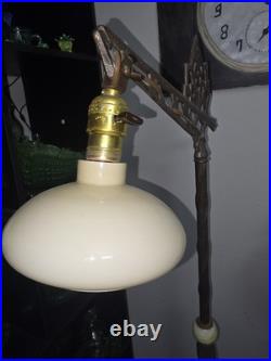 Vintage Uranium Slag Glass Stand Up Floor Lamp