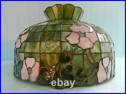 VtgTiffany/ or Stained/Slag/Favrile Glass, Floral Hanging Light Fixture Lamp