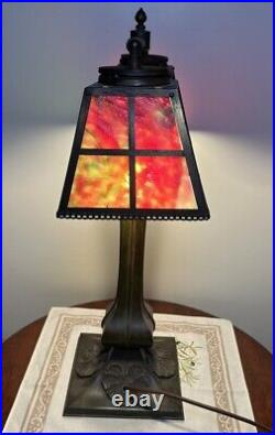 Vtg 2 Arm Slag Glass Dual Shade Lamp Bankers / Students Style Desk Lamp Nouveau Vtg 2 Arm Slag Glass Dual Shade Lamp Bankers / Students Style Desk Lamp Nouveau