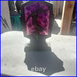 Vtg Frankart Style Billings Bronze Art Deco Nude Lady Nymph Slag Glass Lamp