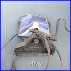 Vtg Frankart Style Billings Bronze Art Deco Nude Lady Nymph Slag Glass Lamp