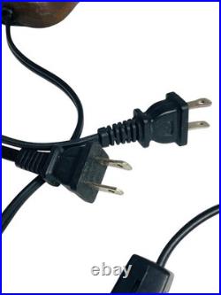 Vtg Pair Floral Slag Glass Pond Lily Tiffany Style Gooseneck 2 Light Table Lamps