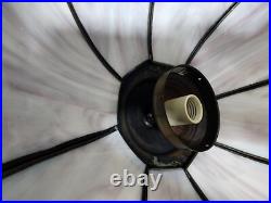 White & Blue Slag Glass Pendant Silhouette Lamp French Egyptian Revival Motif