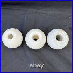 White Slag Glass Lamp Spacers Houze Akro Agate Antique Vtg Art Deco Lamp Parts