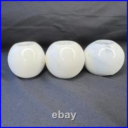 White Slag Glass Lamp Spacers Houze Akro Agate Antique Vtg Art Deco Lamp Parts