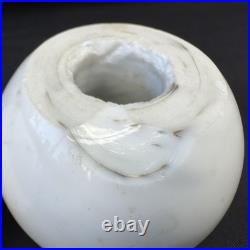 White Slag Glass Lamp Spacers Houze Akro Agate Antique Vtg Art Deco Lamp Parts