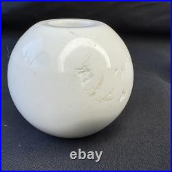 White Slag Glass Lamp Spacers Houze Akro Agate Antique Vtg Art Deco Lamp Parts