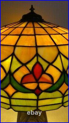 Wilkinson Leaded glass lamp Handel Tiffany Arts crafts slag Nouveau Deco era