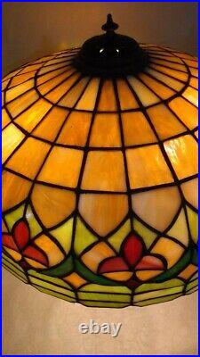 Wilkinson Leaded glass lamp Handel Tiffany Arts crafts slag Nouveau Deco era